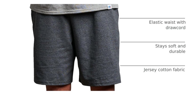 Russell Athletic Men's Cotton Baseline Short with Pockets, Black Heather, XXX-Large - Image 4