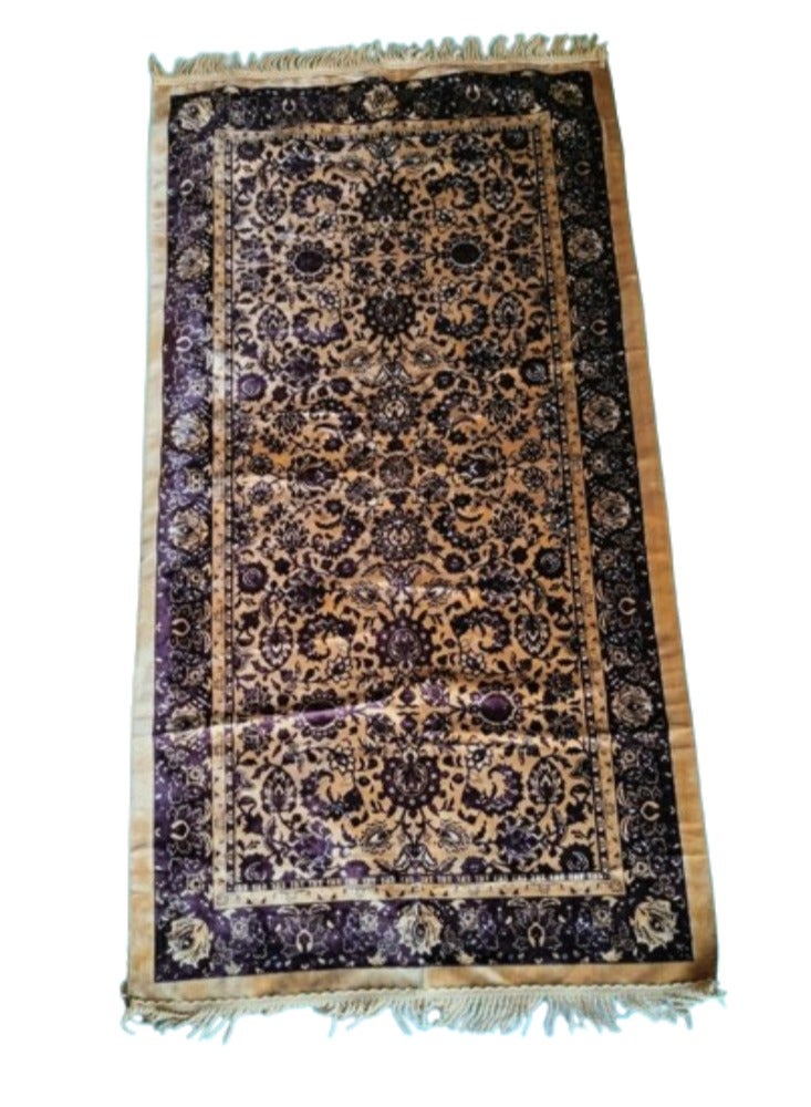 Vitacelli Prayer Mat 614GSM  Anti-Slip Velvet Top Islamic Prayer Mat New Design Thick Padded Sajadah Prayer Rug for Men Women Eid Gift Ramadan ( 140cm X 72cm)  - Image 1