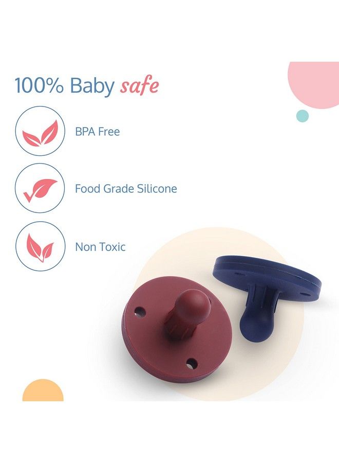 Luvlap مجموعة من 2 مصاصة وقضامة للأطفال من السيليكون 2 في 1 بتصميم نجمة جذابة وفتحات هواء لمزيد من الأمان وآلية منع الاختناق للأولاد والبنات من سن 3 أشهر فما فوق باللون الأزرق والعنبري - Image 3