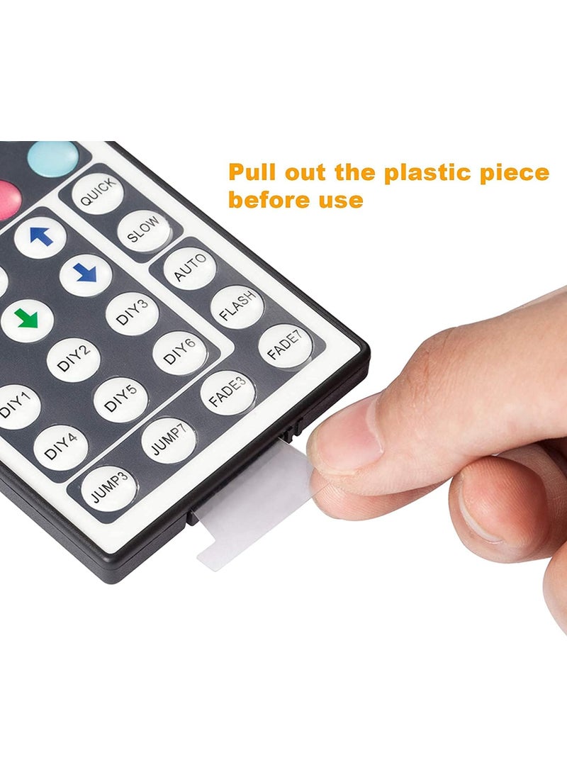 phopollo PHOPOLLO 44 Keys Remote Controller with TwoPort IR Receiver for 5050 1224V Led Strip Lights  - Image 5