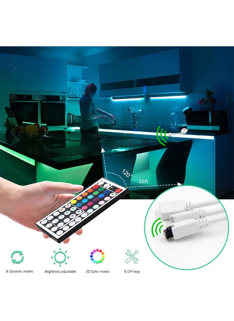 phopollo PHOPOLLO 44 Keys Remote Controller with TwoPort IR Receiver for 5050 1224V Led Strip Lights  - Image 3