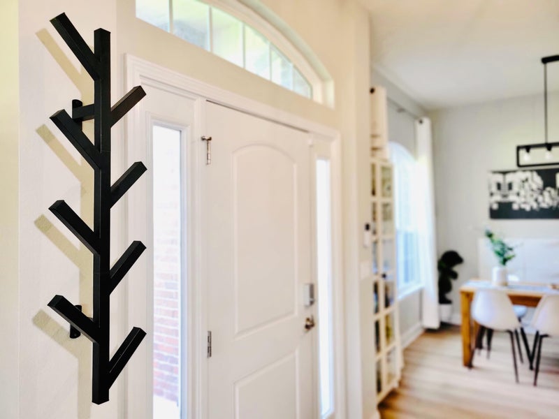 PREMIUM RACKS Coat Rack & Hat Rack - Modern Design - Wall Mounted - Stylish - (Black) - Image 2