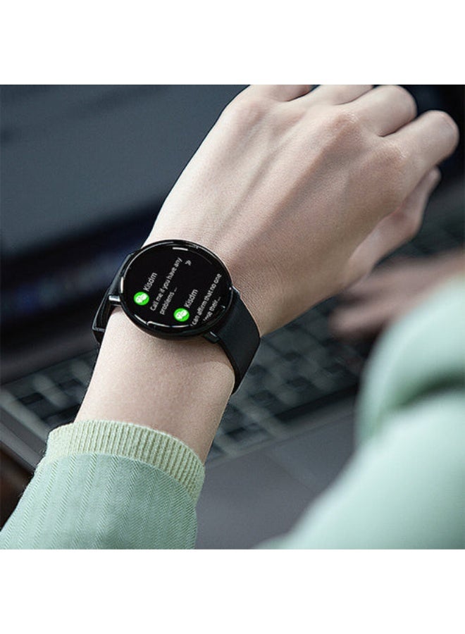 ميبرو ساعة سمارت مي برو لايت بشاشة اموليد مقاس 1.3 بوصة تدعم لغات متعددة مع هيكل فائق النحافة للرجال، أسود - Image 2