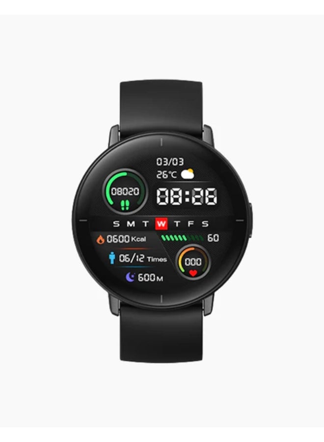 ميبرو ساعة سمارت مي برو لايت بشاشة اموليد مقاس 1.3 بوصة تدعم لغات متعددة مع هيكل فائق النحافة للرجال، أسود - Image 3