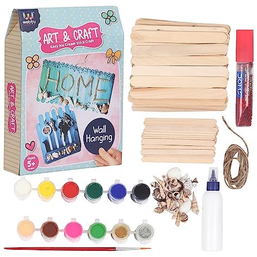 Webby DIY Art and Craft Wall Hanging Build and Paint Activity Kit, Birthday Return Gift for Kids, Boys & Girls Toy, Multicolor - Image 1
