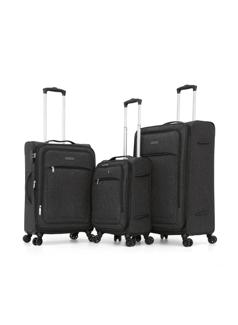 جيوردانو حقيبة سفر بعجلات ناعمة  قطع، أسود