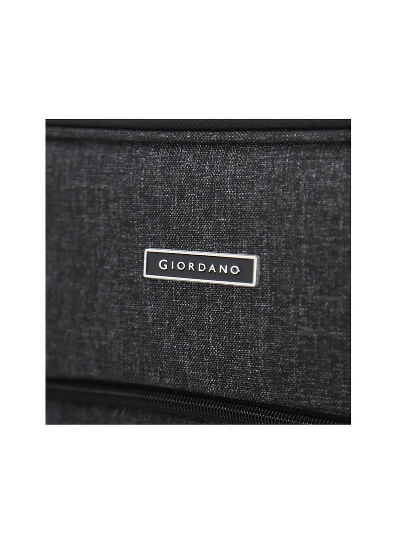GIORDANO Softside Luggage Trolley Bag 3 Pieces Set,Black (S-20",M-24",L-28")  - Image 3