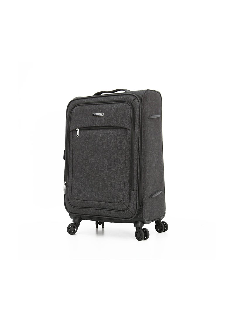 GIORDANO Softside Luggage Trolley Bag 3 Pieces Set,Black (S-20",M-24",L-28")  - Image 2