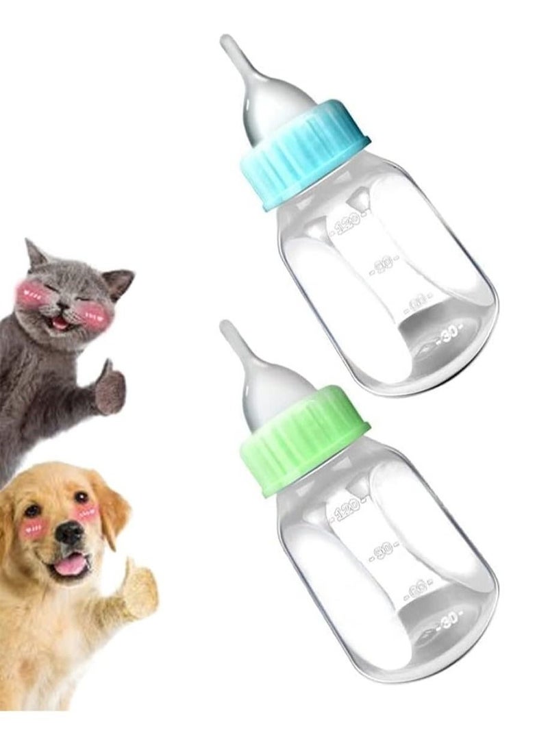 الأزرق جي دبليو Puppy Kitten 120ml Pet Nursing Feeding Bottle, Bottle - 1 Set Plastic Bottles for Nursing, Milk Tools Feeder - Image 1