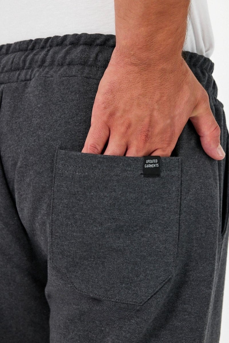 mmetalic Thick Anthracite Men's Sweatpants Jogger Back Pocket Elastic Leg Regular Fit Non-raised  - Image 4