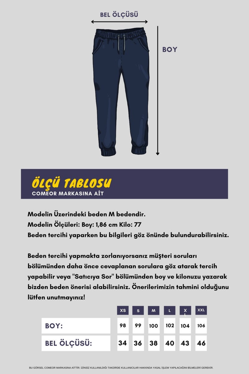 mmetalic Thick Anthracite Men's Sweatpants Jogger Back Pocket Elastic Leg Regular Fit Non-raised  - Image 5
