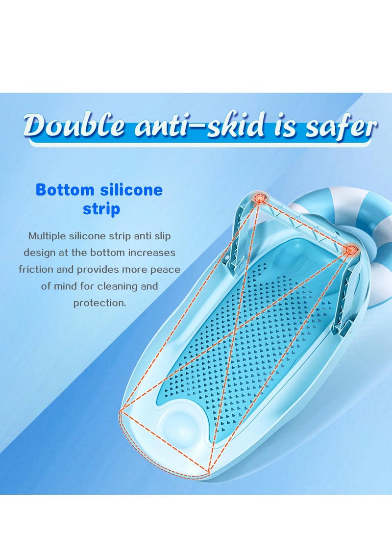 MIXDE Baby Bath Support, Baby Bather Support for Bath tub or Sink Slip-Resistant, Baby Bath Seat Mat, Ergonomic for Newborn Infant, for Newborn, 0-12 Months Baby - Image 5