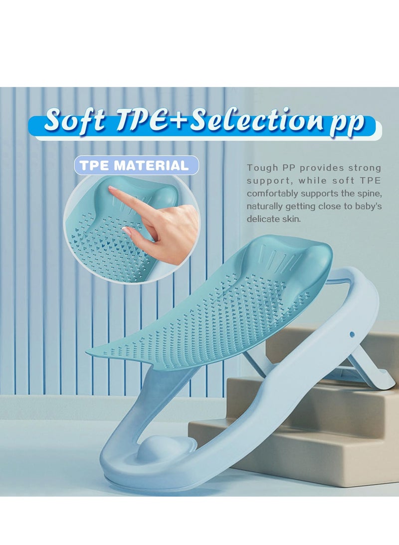 MIXDE Baby Bath Support, Baby Bather Support for Bath tub or Sink Slip-Resistant, Baby Bath Seat Mat, Ergonomic for Newborn Infant, for Newborn, 0-12 Months Baby - Image 3