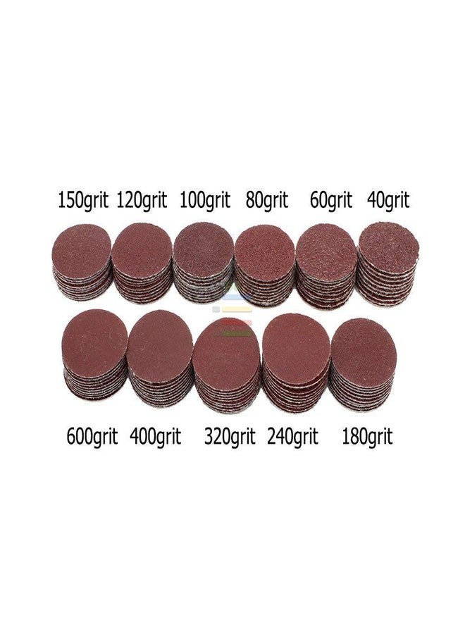 AUTOTOOLHOME 110pcs 1 inch Sanding Discs with 2ps 1/8 Shank Polishing Pads Hook and Loop Sandpaper Abrasive Tool Attachment 40-600Grit - Image 4