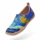 UIN Women's Slip Ons Canvas Lightweight Flats Sneakers Walking Casual Loafers Comfortable Art Painted Travel Shoes Starry Night (7.5) - Image 2