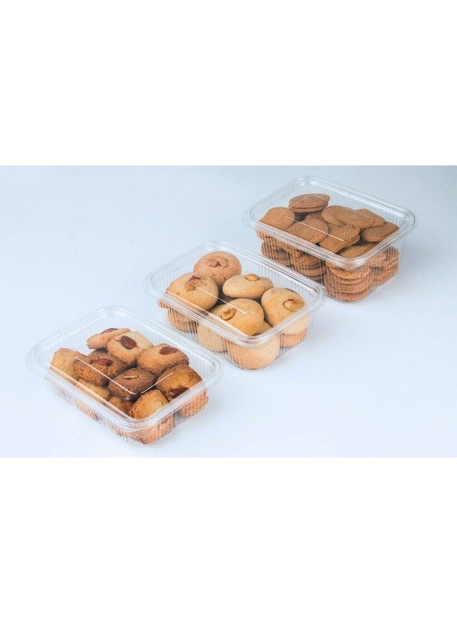 Amit Marketing حاويات حيوانات أليفة قابلة للطي - مستطيلة مع غطاء | صناديق شفافة قابلة للاستخدام مرة أخرى محكمة الإغلاق | لتخزين المطبخ وتقديم الطعام والتوصيل إلى المنزل، في الهواء الطلق، والسفر (عبوة من 25-500 مل) - Image 4