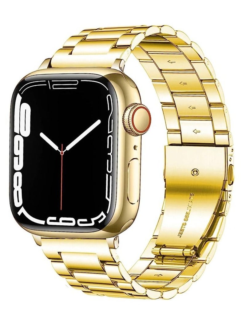 Zoom Plus Bluetooth Call Stainless Steel Sports Fitness Tracker Water Resistant Smartwatch For IOS Android - Gold - Image 1