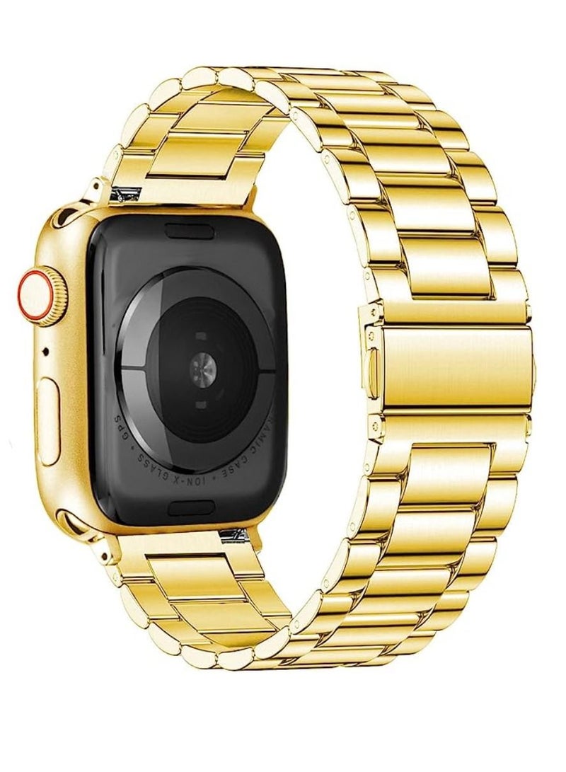 Zoom Plus Bluetooth Call Stainless Steel Sports Fitness Tracker Water Resistant Smartwatch For IOS Android - Gold - Image 2