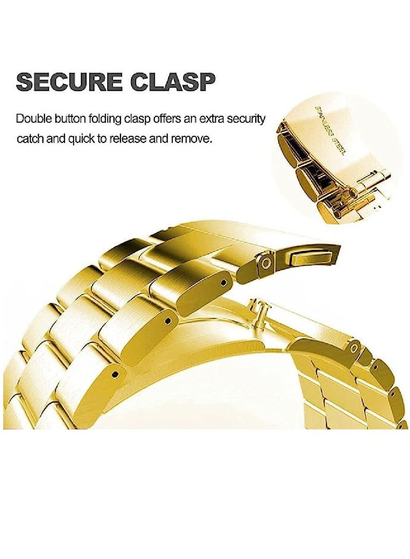 Zoom Plus Bluetooth Call Stainless Steel Sports Fitness Tracker Water Resistant Smartwatch For IOS Android - Gold - Image 3