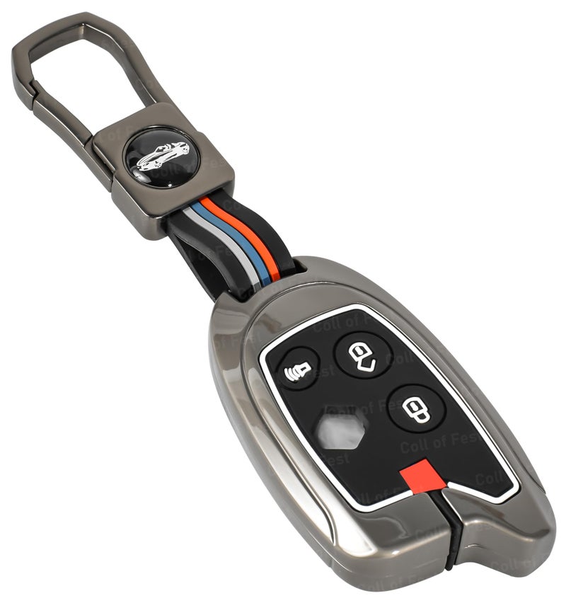 Coll of Fest Metal Silicon Key Cover Compatible for Maruti Suzuki Nippon 3 Button Smart Key Cover Metal & Silicone Protection Special Feature Visible in Low-Light Conditions - Image 4