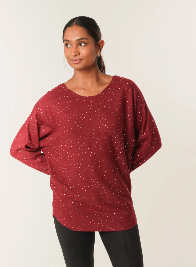 Blue Vanilla Jumper With Silver Rhinestones