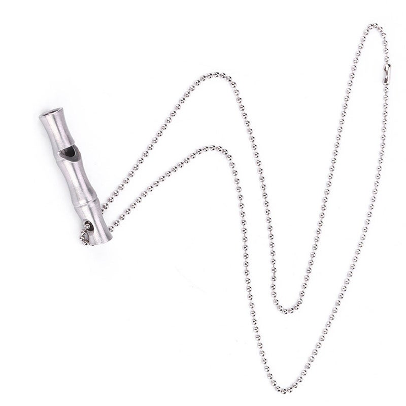 Stainless Steel Whistle: CNC Metal Finishing, High Decibel - Extreme Environment Survival Whistle for Outdoor Camping, Emergency Self Defense, EDC Collection - Image 2