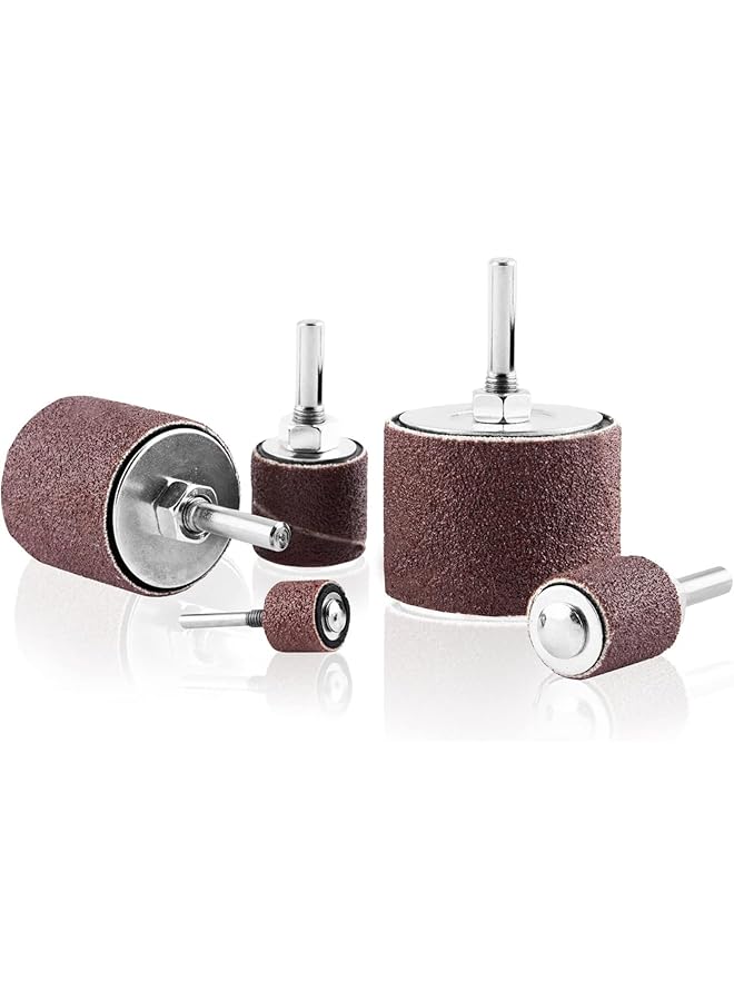 erorex 10342 Drum Sander Kit 26 Pc Set 1 8 And 1 4 Inch Drive Spindle Sander For Woodworking Spindle Sander Sleeves And 5 Rubber Sanding Drum For Drill Sanding Arbor 1 Inch Drum Sander Paper 80 And 120 Grit - Image 5