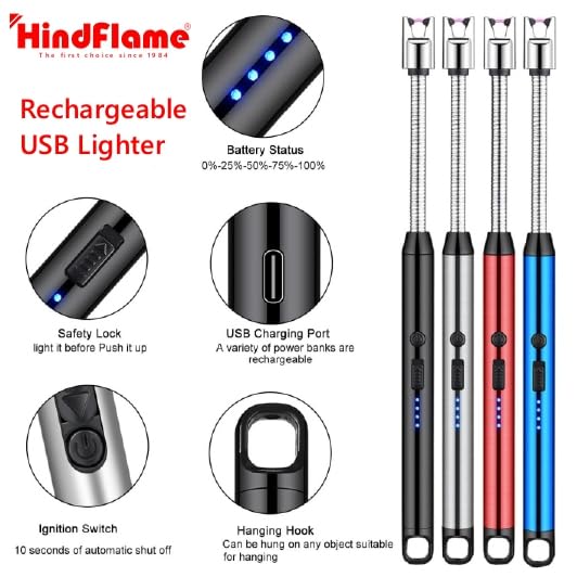 Khaitan مجموعة موقد غاز خيتان - موقد نانو 2 شعلة + ولاعة كهربائية هندفليم USB، موقد غاز زجاجي مقوى فاخر مع ضمان لمدة سنة (معتمد من ISI) - Image 3