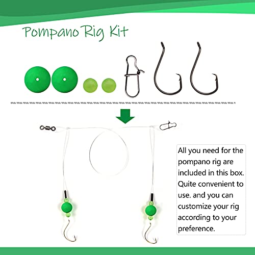 Dovesun 220Pcs Pompano Rig Floats Kit for Surf Fishing Pompano Rig Floats with Bobbers, Beads, Hooks, Other Accessories - Image 5