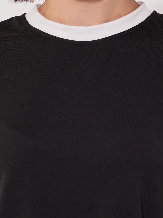 Take Two Take Two Contrast Trim Short Sleeve T-Shirt and Pants Co-Ords