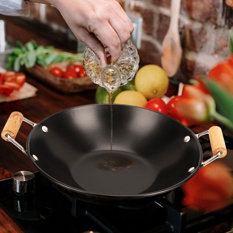 3pcs Wooden Handle Cooking Pots Set for Noodle Seafood Hot Pot Easy Clean Home Takeout Meals - Image 5