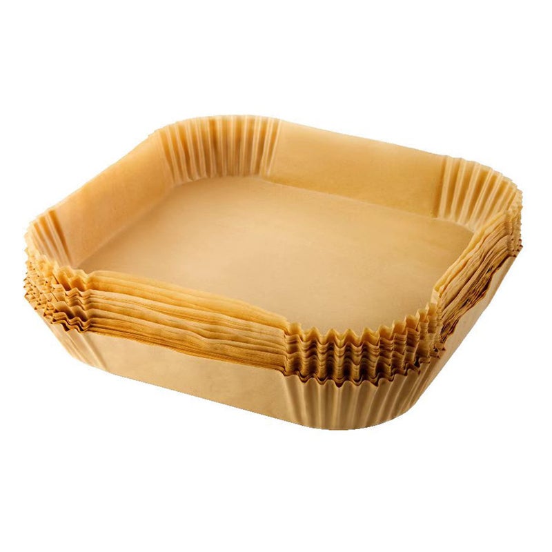Croask 8.9 Inch Air Fryer Disposable Paper Liner For Power Xl Gowise Usa Philips Air Fryer 100 Pcs Square Air Fryer Parchment Liners For 5-7Qt Air Fryer Non-Stick Liners For Air Fryer Air Fryer Accessories - Image 1