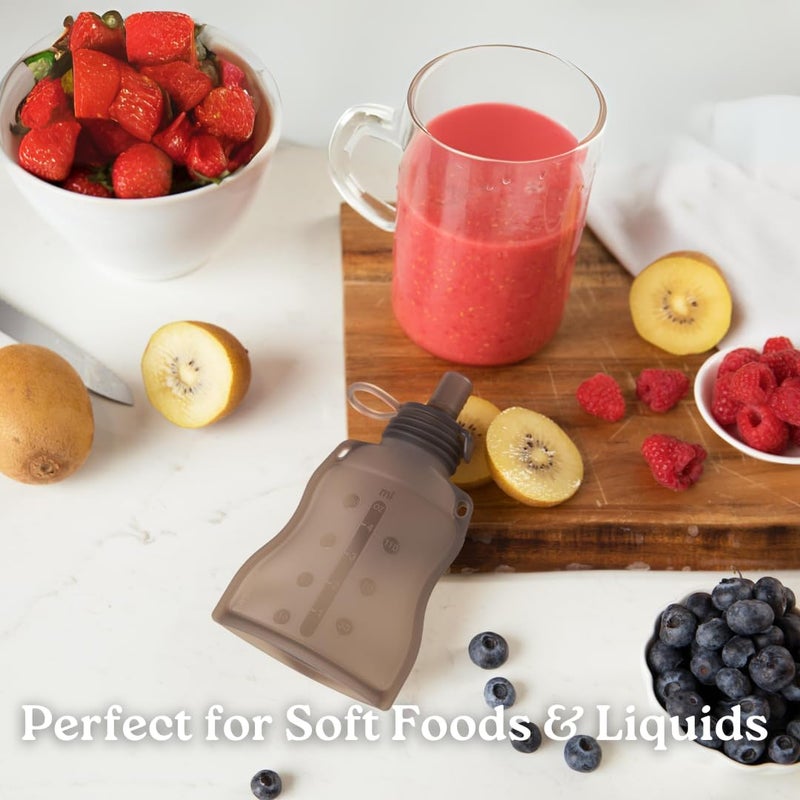 Haakaa Silicone Yummy Pouch (4.5 oz) – Reusable Snack Pouch for Babies, Toddlers, and Kids – Leak-Proof Food-Grade Silicone, Freezer & Dishwasher Safe - Image 2