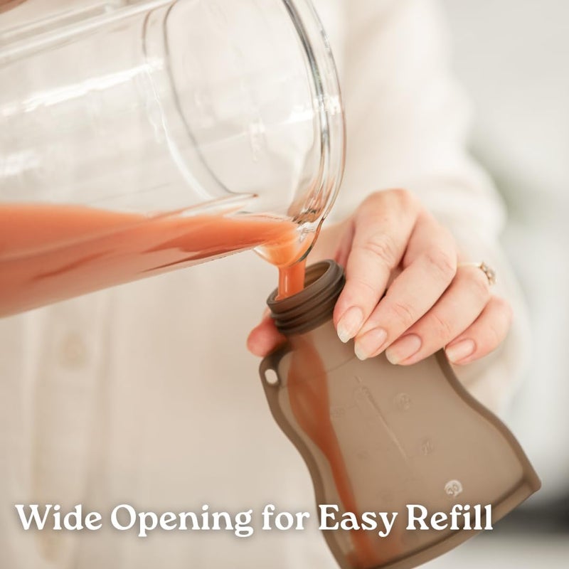 Haakaa Silicone Yummy Pouch (4.5 oz) – Reusable Snack Pouch for Babies, Toddlers, and Kids – Leak-Proof Food-Grade Silicone, Freezer & Dishwasher Safe - Image 4