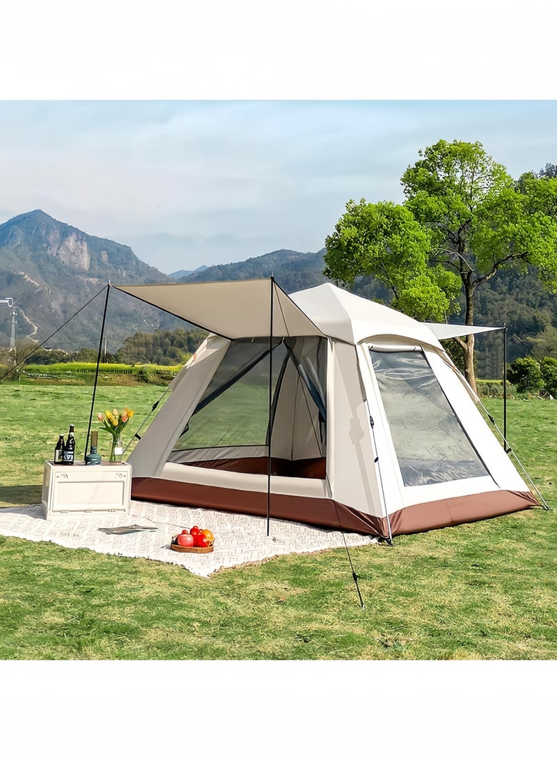 73Hours Large Camping Tent, Waterproof Tent Removable Canopy Stargazing Tent with Porch 4 People Family Dome Tent Lightweight Easy Setup for Backpacking Traveling Hiking Outdoors - Image 1
