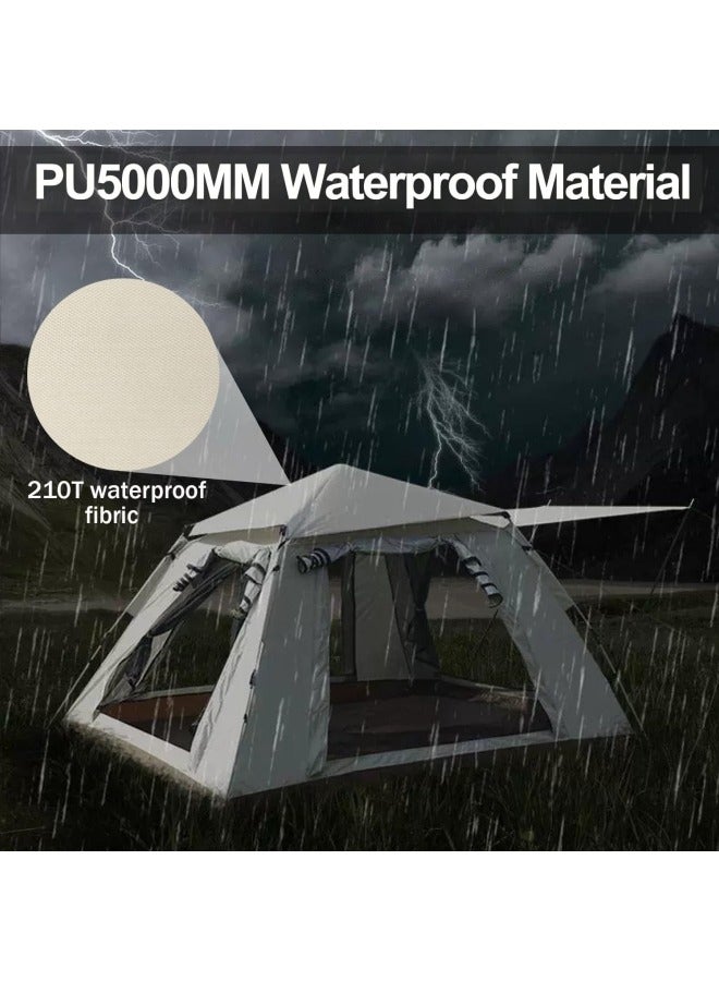 73Hours Large Camping Tent, Waterproof Tent Removable Canopy Stargazing Tent with Porch 4 People Family Dome Tent Lightweight Easy Setup for Backpacking Traveling Hiking Outdoors - Image 5