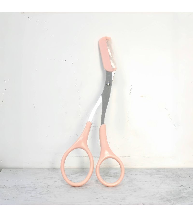 Pink Eyebrow Scissors And Razor Set With Postcard For Women Precision Grooming Tool - Image 4