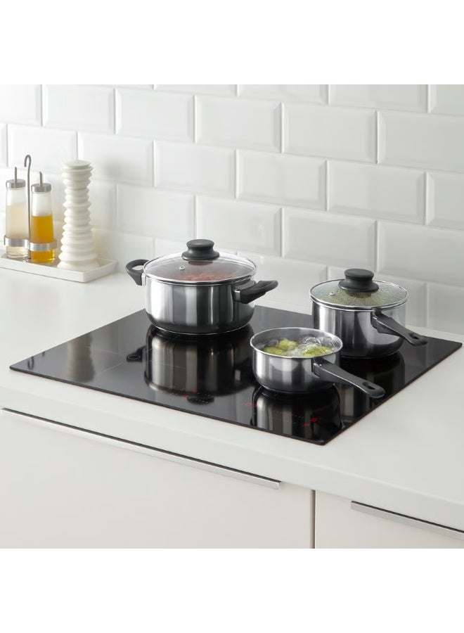 5-piece Cookware Set Glass Stainless Steel - Image 2