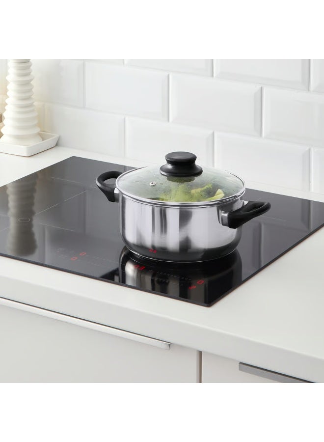 5-piece Cookware Set Glass Stainless Steel - Image 5