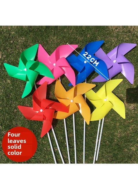 Macaron Flower Classroom Opening Year's Day June 1 Graduation Decoration Matching Sucker White Blue Double Color-Color:Four-leaf Solid Color 10 Pieces (eight Colors Available (comes With Base And Pole)
