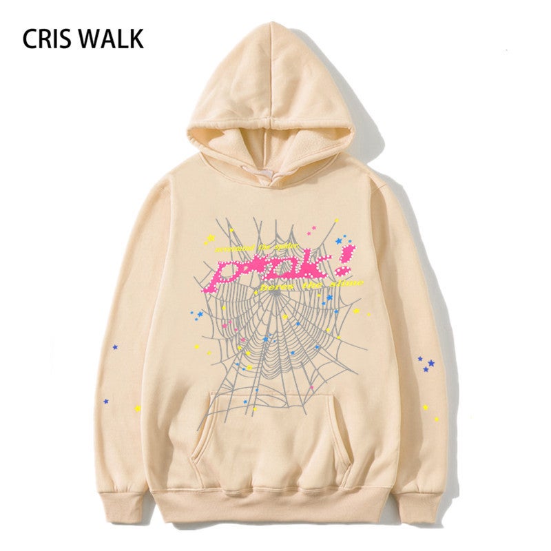 Mens European and American Hip Hop Singer Alphabet 555555 Mens and Womens Couple Spring and Autumn Sweatshirt Mens Hoodie Trendy Jacket Baolan - Image 3