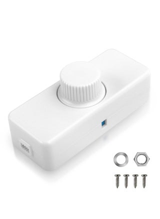 LED Dimmer Inline LED Dimmer Switch 1 Gang 220V-240V Trailing Edge Dimmer Full Range Rotary Dimmer Switch for 3 100W Dimmable LED Incandescent Halogen Bulbs for Table Lamp Floor Lamp White - pzsku/Z81835A5C6ABA3BE89691Z/45/_/1730910988/ef32ee81-5ed9-4fd1-b938-2535cadce048