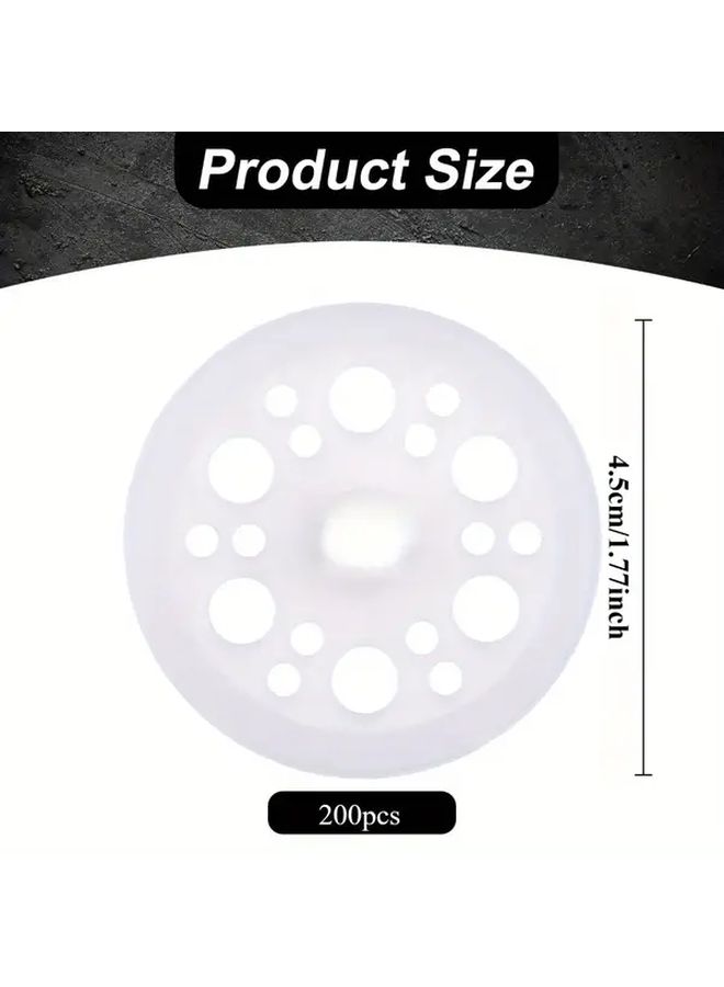 200pcs Plastic Washers Spacers Perforated Design Flat Round For DIY Projects Furniture Assembly - Image 3
