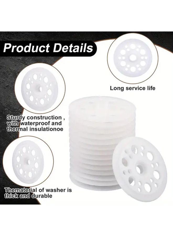 200pcs Plastic Washers Spacers Perforated Design Flat Round For DIY Projects Furniture Assembly - Image 2