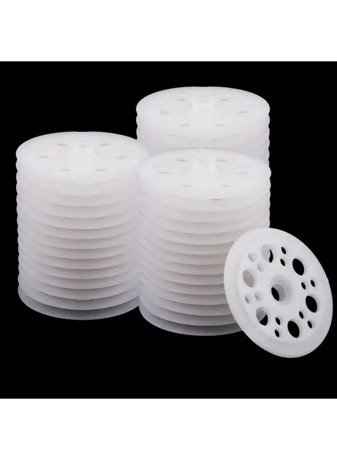 200pcs Plastic Washers Spacers Perforated Design Flat Round For DIY Projects Furniture Assembly - Image 1