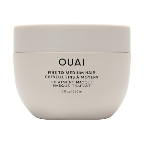 OUAI Fine to Medium Hair Treatment Masque  Hydrating Hair Mask to Help Repair Strands  Increase Shine  With Shea Butter Keratin and Panthenol  Paraben Phthalate  Sulfate Free 8 Fl Oz