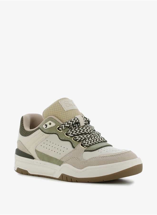 SJ Sneakers كاحل منخفض نسائي مزين بألواح وسحابات  - Image 1