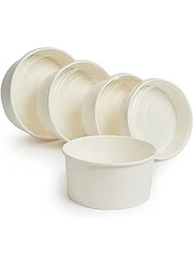 ايكواي Ecoway Compostable Heavy Duty Made Of Paper - [38 Ounce - 1100 Ml, Pack Of 50] Disposable Bowls Eco-Friendly Biodegradable Perfect For Salad, Soup, Dessert, Hot or Cold Use, White - Image 3