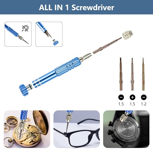 Zistel 6 in 1 Watch Repair Kit + Watch Press Tool, Watch Battery Replacement Tool Kit, Watch Back Removal Tool with Watch Back Remover, including Watch Opener tool, Adjustable Case Opener - Image 4
