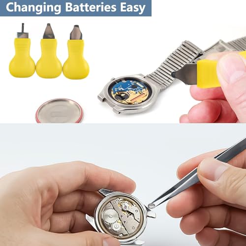 Zistel 6 in 1 Watch Repair Kit + Watch Press Tool, Watch Battery Replacement Tool Kit, Watch Back Removal Tool with Watch Back Remover, including Watch Opener tool, Adjustable Case Opener - Image 5